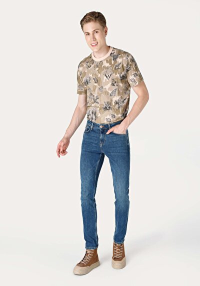 Image de 044 Karl Pantalon Bleu En Straight Fit Homme