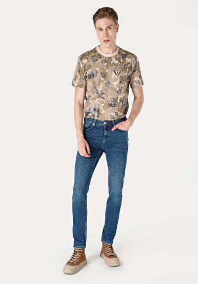 Image de 044 Karl Pantalon Bleu En Straight Fit Homme