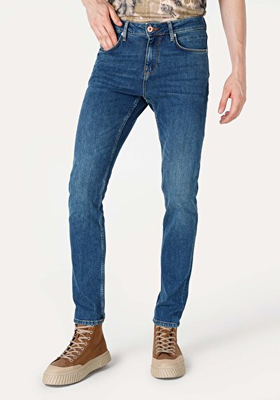 Image de 044 Karl Pantalon Bleu En Straight Fit Homme