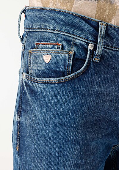 Image de 044 Karl Pantalon Bleu   En  Straight Fit Homme