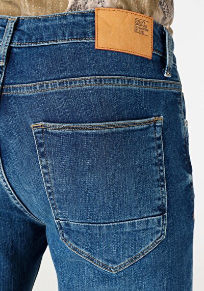 Afficher les détails de 044 Karl Pantalon Bleu   En  Straight Fit Homme