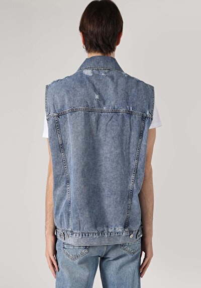 Image de Gilet Bleu Oversize Fit Homme