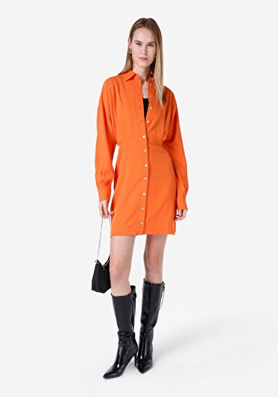 Image de Robe Orange Slim Fit Femme