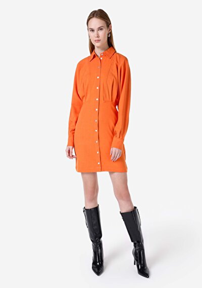 Image de Robe Orange Slim Fit Femme