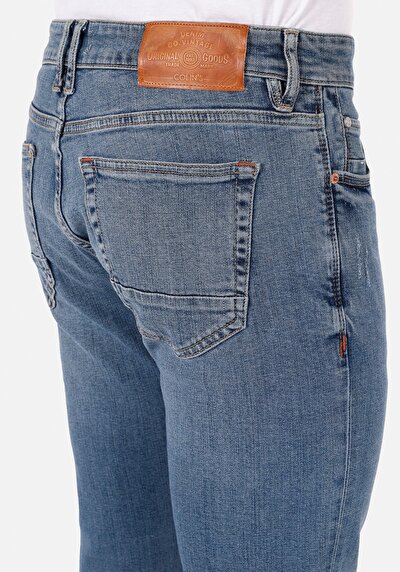 Afficher les détails de 041 Danny Pantalon Bleu Foncé   En  Slim Fit Homme