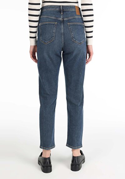 Image de 896  Maria Pantalon Bleu   En  Mom Fit Femme