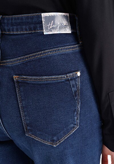 Image de 896  Maria Pantalon Bleu   En  Mom Fit Femme