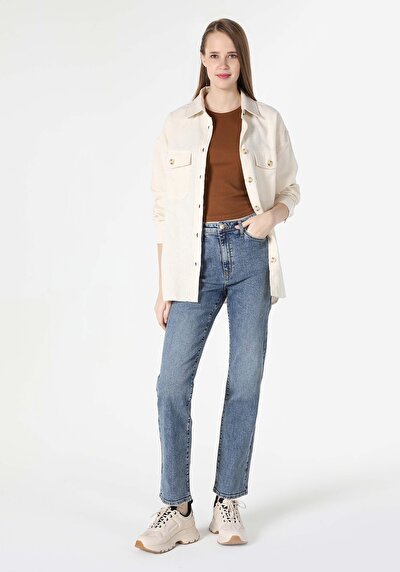 Image de 792 Mila Pantalon Bleu   En  Regular Fit Femme