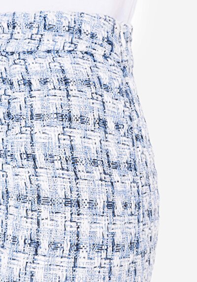 Image de Jupe Bleu Mini Skirt Plaid Polyester Mini Femme