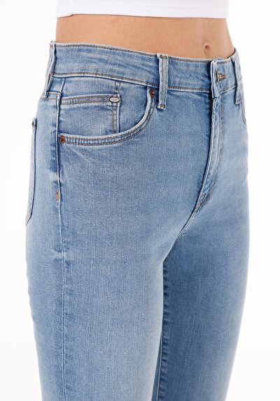 Image de 772 Lonna Pantalon Bleu   En  Slim Fit Femme