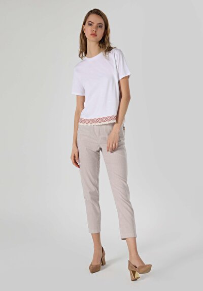 Image de T-shirt À Manches Courtes Blanc Regular Fit Femme