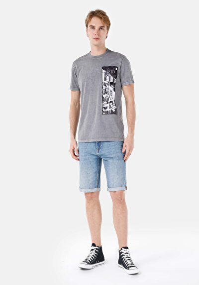 Afficher les détails de Short Bleu Regular Fit Homme