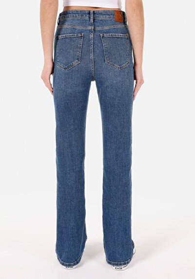Image de 791 Monica Pantalon Bleu En Regular Fit Femme
