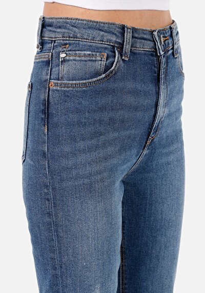 Image de 791 Monica Pantalon Bleu   En  Regular Fit Femme