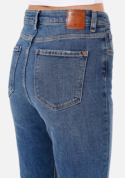 Afficher les détails de 791 Monica Pantalon Bleu   En  Regular Fit Femme