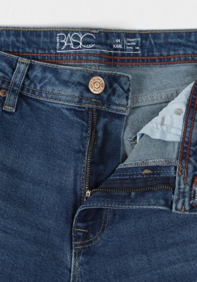 Afficher les détails de 044 Karl Pantalon  Straight Leg Low Rise En  Straight Fit Homme