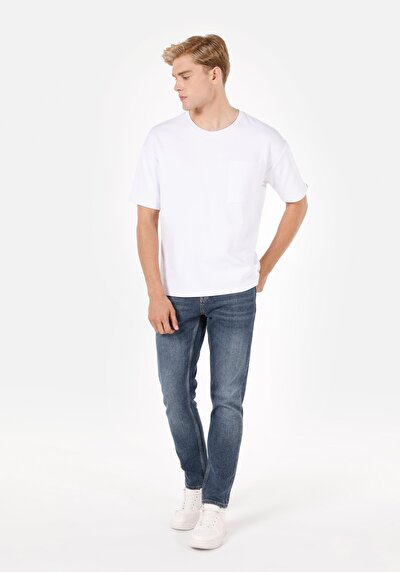 Image de 044 Karl Pantalon Bleu En Straight Fit Homme