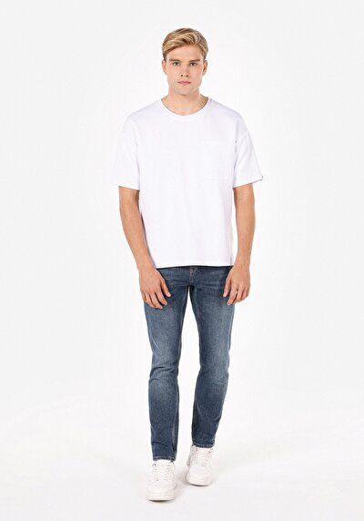 Image de 044 Karl Pantalon Bleu En Straight Fit Homme