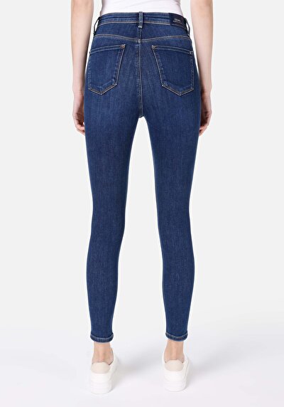 Image de 760 Diana Pantalon Bleu Foncé   En  Skinny Fit Femme
