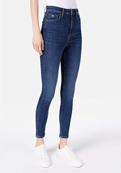 Image de 760 Diana Pantalon Bleu Foncé En Skinny Fit Femme