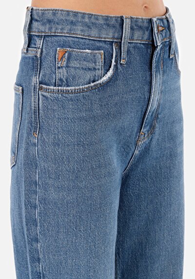 Image de 884 Lauren Pantalon Bleu   En  Straight Fit Femme
