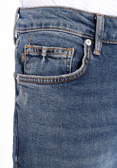 Image de 045 David Pantalon Bleu Straight Leg  En  Regular Fit Homme