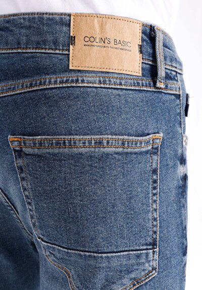 Afficher les détails de 045 David Pantalon Bleu Straight Leg  En  Regular Fit Homme