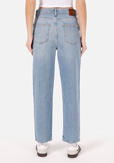 Image de 884 Lauren Pantalon Bleu En Straight Fit Femme