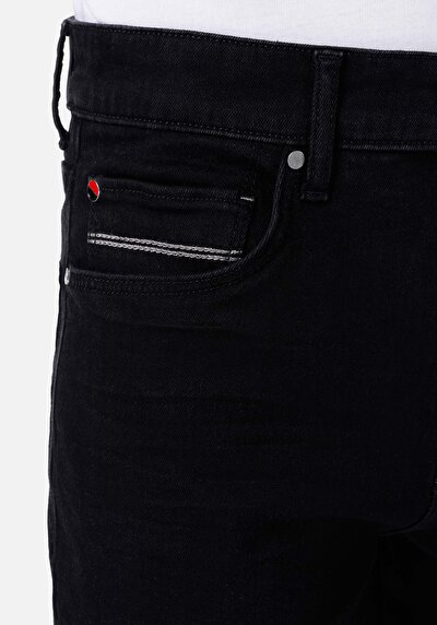Afficher les détails de 035 Ryan Pantalon Noir Slim Leg High Rise En  Skinny Fit Homme