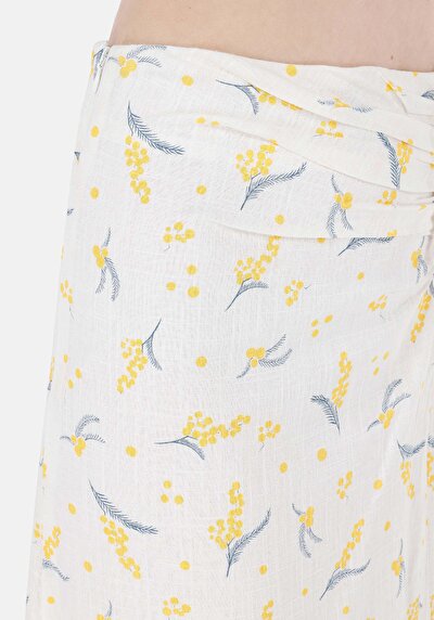 Image de Jupe Blanc Midi Skirt Floraison Uni Mdi Femme