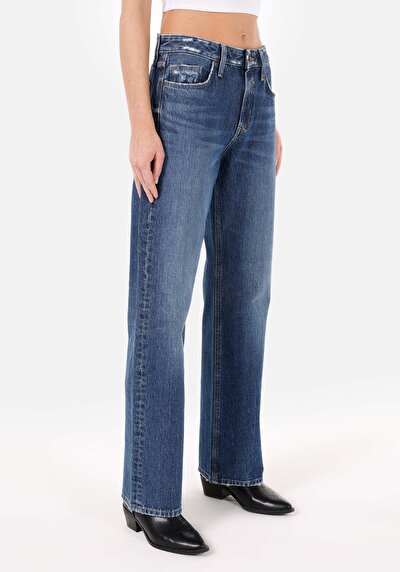Afficher les détails de 880 Elisa Pantalon Denim   En  Straight Fit Femme