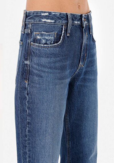 Afficher les détails de 880 Elisa Pantalon Denim   En  Straight Fit Femme