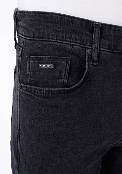 Image de 041 Danny Pantalon Noir Slim Leg Low Rise En  Slim Fit Homme
