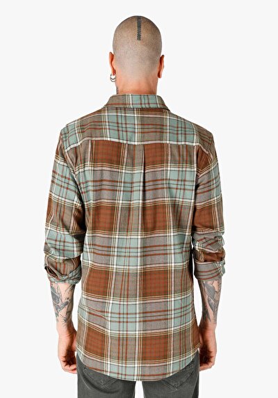 Image de Chemise À Manches Longues Kaki Regular Fit Homme