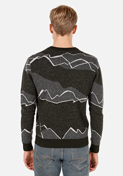 Image de Pull Vert Regular Fit Manches Longues  Homme