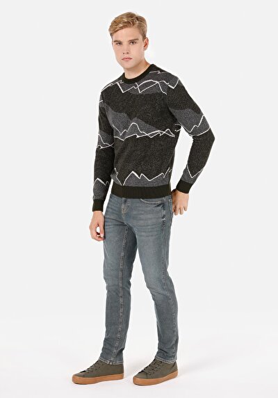 Image de Pull Vert Regular Fit Manches Longues  Homme