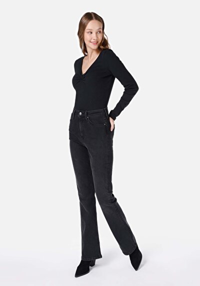 Image de 791 Monica Pantalon Noir En Regular Fit Femme