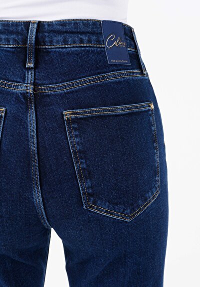 Afficher les détails de 791 Monica Pantalon Bleu Bootcut Medium Rise En  Regular Fit Femme