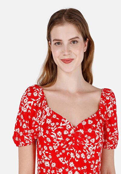 Image de Robe Rouge Regular Fit    Femme
