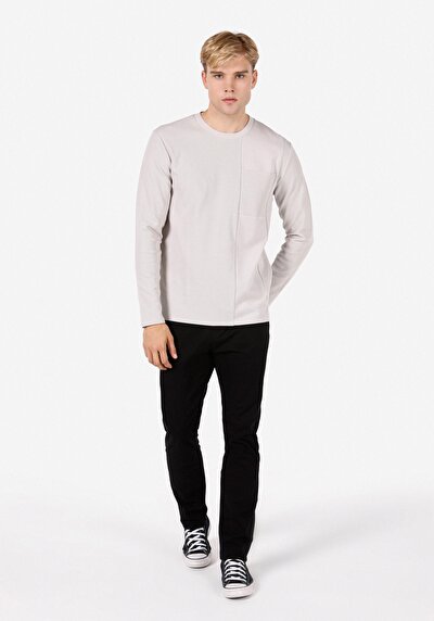 Image de T-shirt À Manches Longues Blanc Regular Fit  Homme