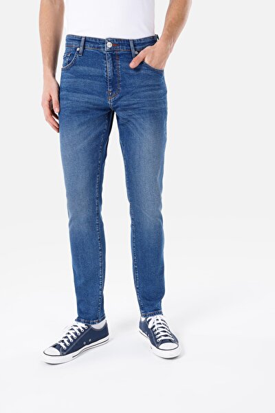 Image de 041 Danny Pantalon Bleu En Slim Fit Homme
