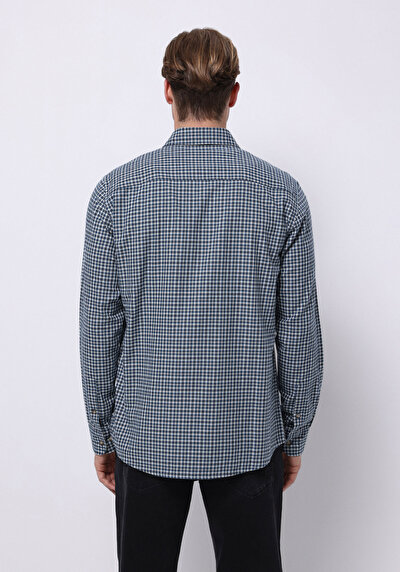 Image de Chemise À Manches Longues Marine Regular Fit   Homme