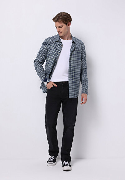 Image de Chemise À Manches Longues Marine Regular Fit Homme