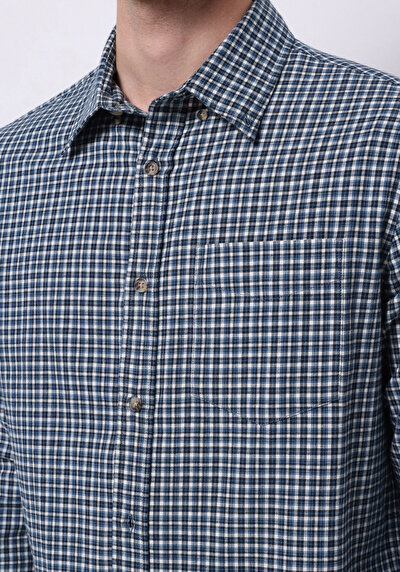 Image de Chemise À Manches Longues Marine Regular Fit Homme