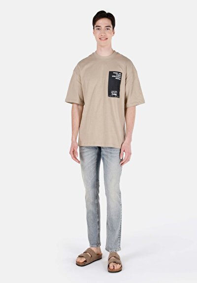 Image de 044 Karl Pantalon Bleu   En  Straight Fit Homme