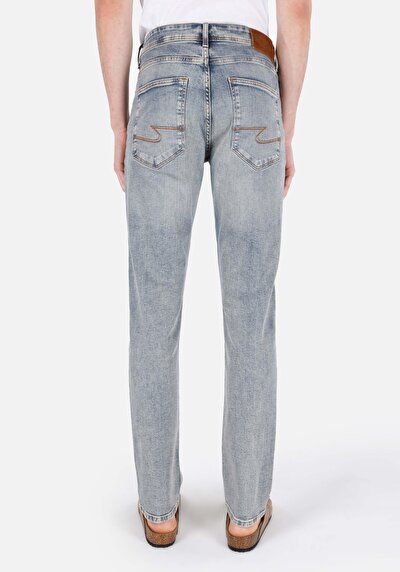 Image de 044 Karl Pantalon Bleu   En  Straight Fit Homme
