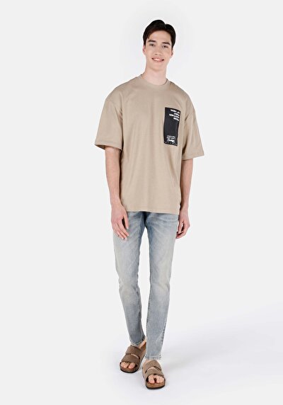 Image de 044 Karl Pantalon Bleu   En  Straight Fit Homme