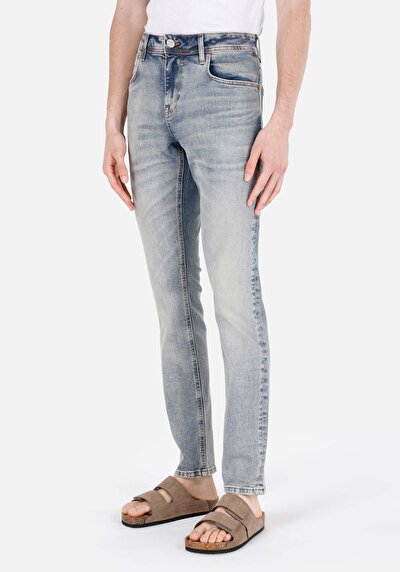 Image de 044 Karl Pantalon Bleu En Straight Fit Homme