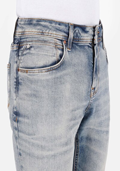 Image de 044 Karl Pantalon Bleu   En  Straight Fit Homme