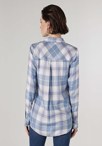 Image de Chemise À Manches Longues Bleu Regular Fit   Femme